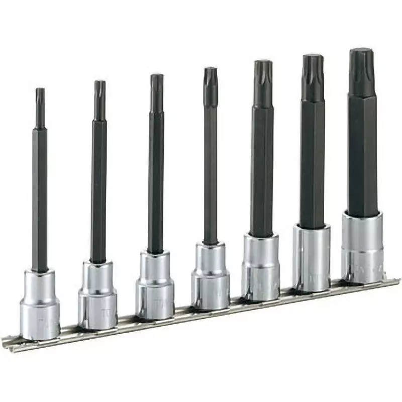TONE Long Torx Socket Set With Strong Type Holder, HTX407L