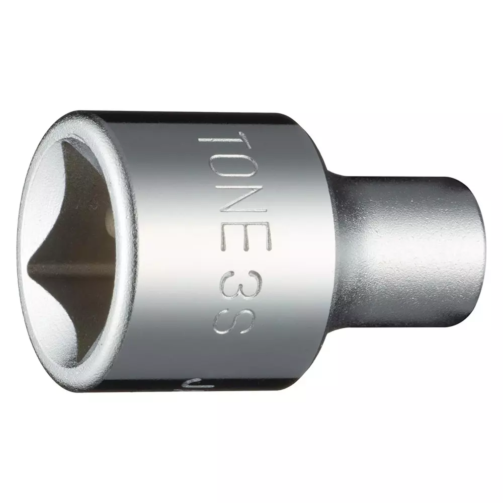 TONE Socket 12 Angles 9.5 mm Square Drive and 8 mm Length, HP3S-08