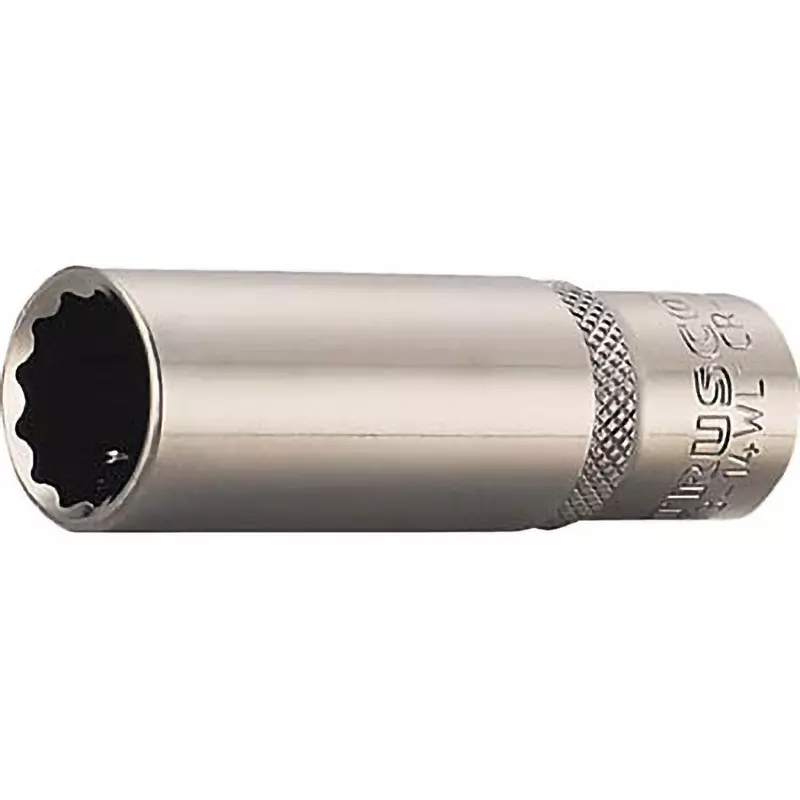TRUSCO Dodecagonal Deep Socket 12 mm Hex Size Across Flats, T3-12WL