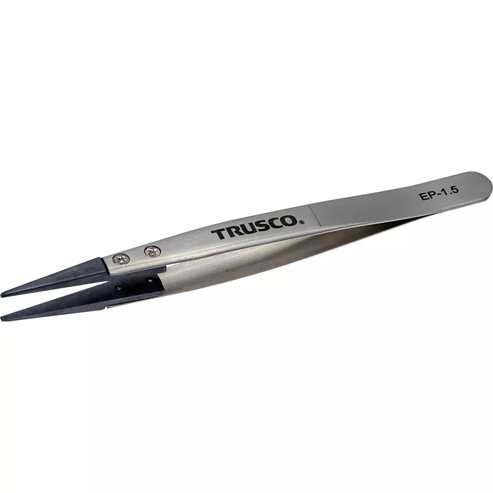 TRUSCO ESD Tip Tweezer 130 mm Overall Length, EP-1.5