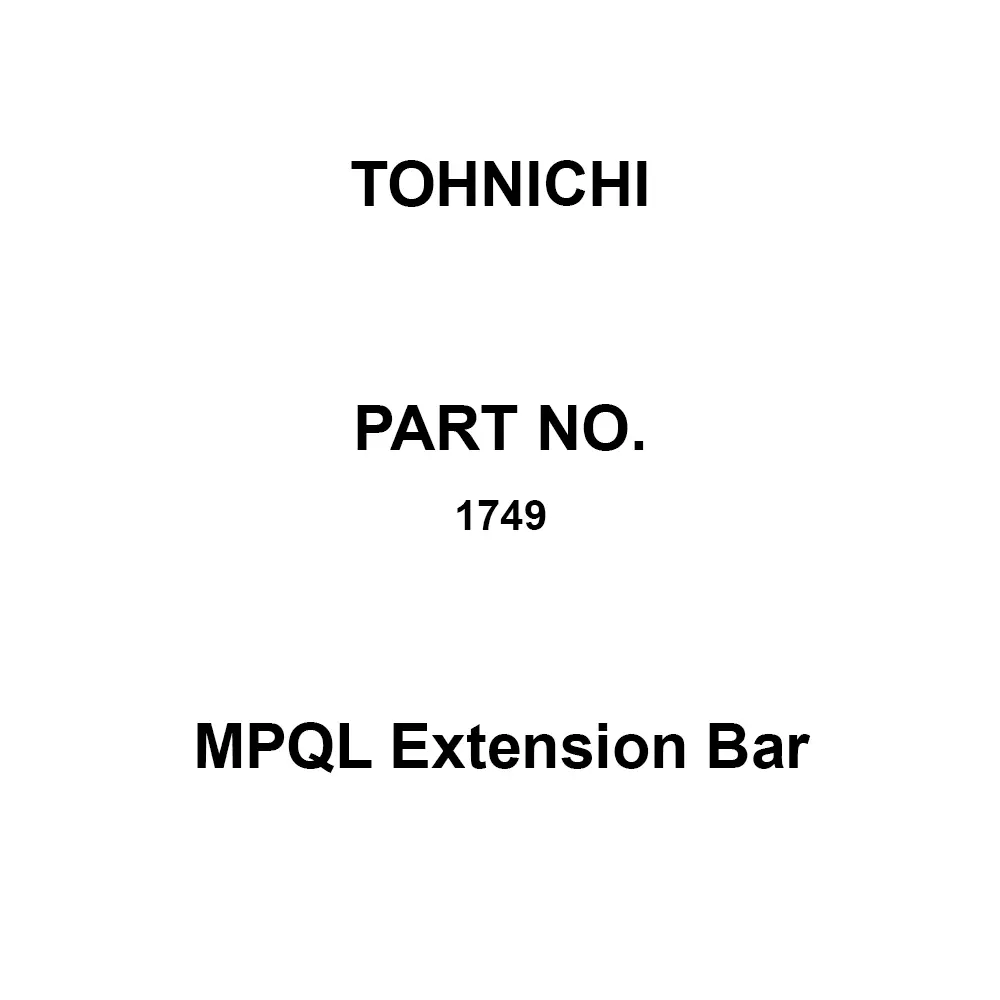 Tohnichi MPQL Extension Bar 50 mm Length, 1752