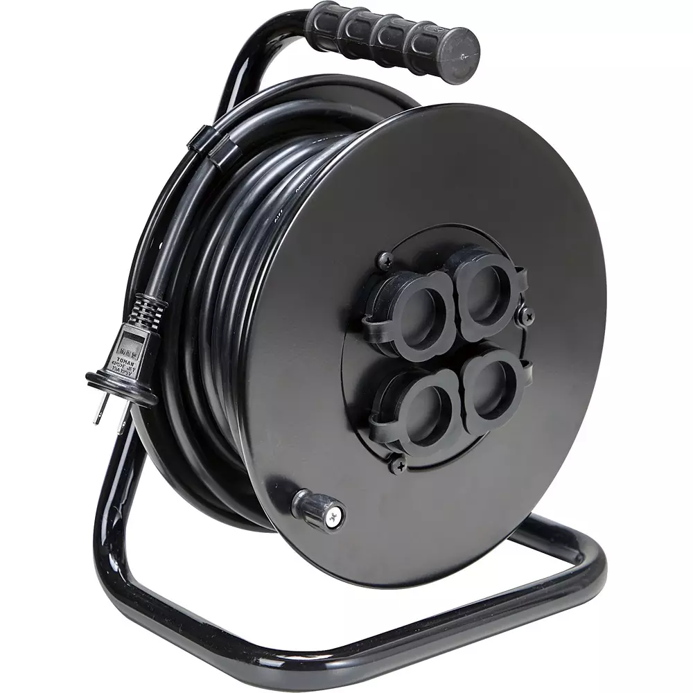 TRUSCO Standard Outdoor Drum Reel Black, ODL-15MBK