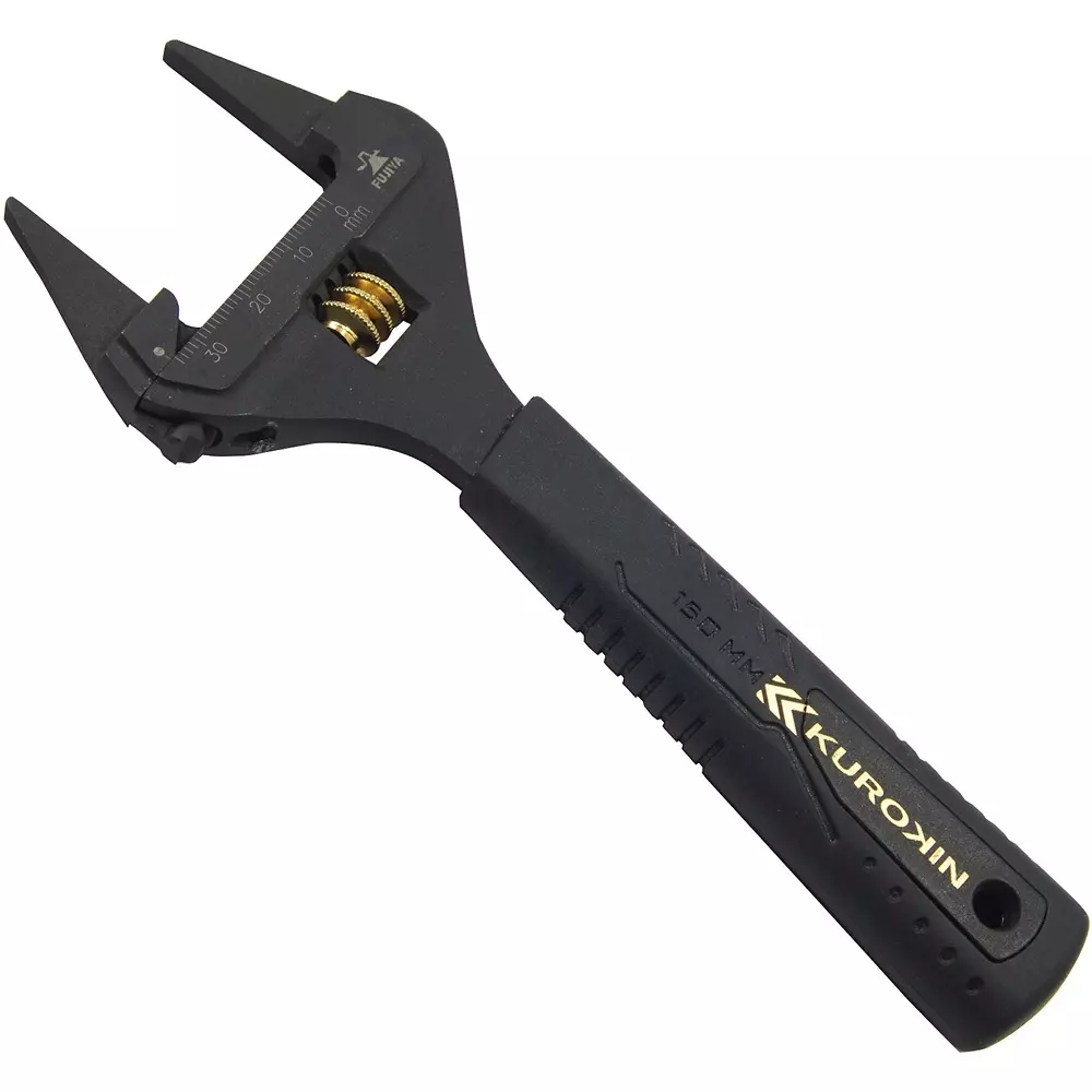 FUJIYA Thinned Monkey Spanner 34 mm Maximum Jaw Opening, FLT-34-BG