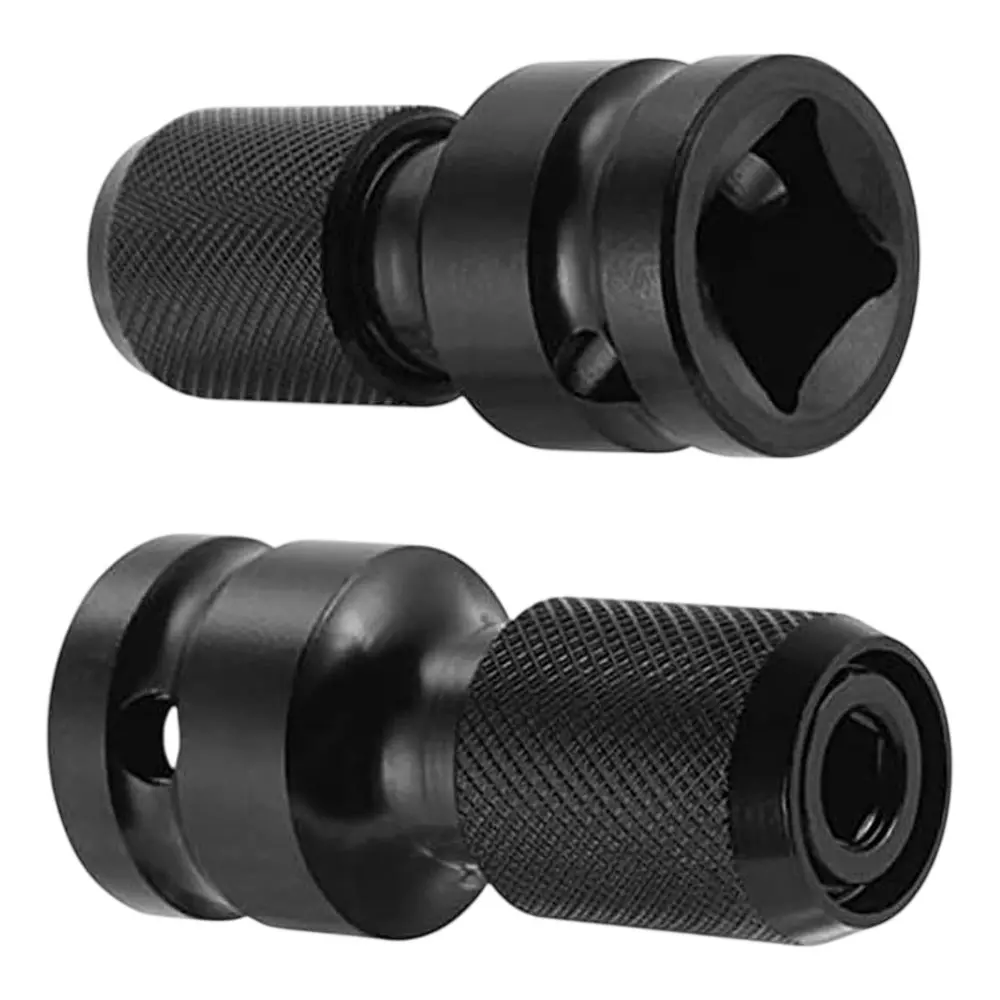 Veltrix 2 Pcs Impact Wrench Socket Adapter 1/2 inch Square Drive to 1/4 inch Hex Bit Holder with Quick Release Mechanism