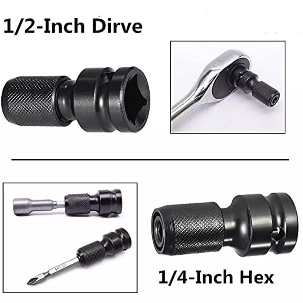 veltrix-2-pcs-impact-wrench-socket-adapter-12-square-drive-to-14-hex-bit-holder-with-quick-release-mechanism