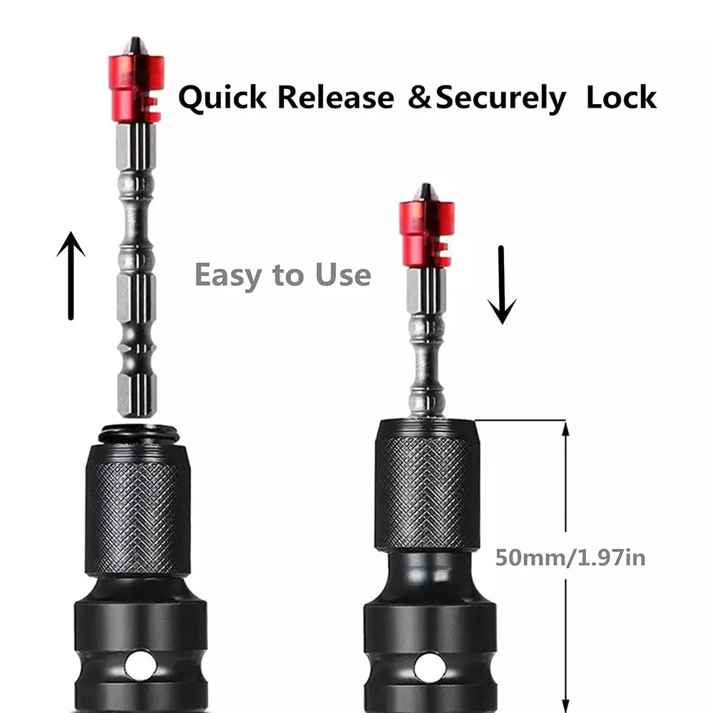veltrix-2-pcs-impact-wrench-socket-adapter-12-square-drive-to-14-hex-bit-holder-with-quick-release-mechanism