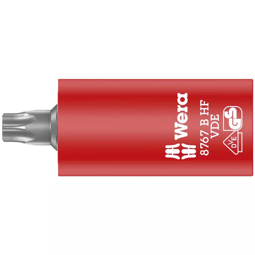 Wera 8767 B VDE HF TORX Zyklop Bit Socket Insulated Type with Holding Function, 3/8 inch (9.5 mm) Drive Size and TX 20 Tip Size, 5004920001