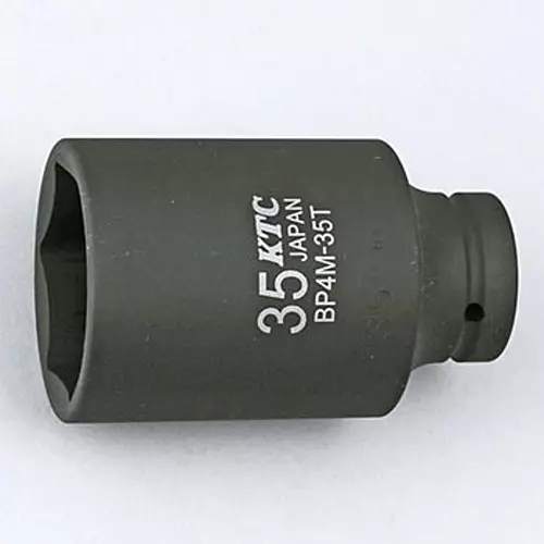 Ktc Semi-Deep Impact Socket 75 mm OL 12.7 mm Sq. Drive, BP4M-35T