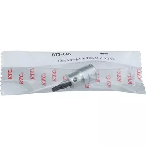 Ktc Short Hexagon Bit Socket 9.5 mm Sq. Drive, BT3-04S
