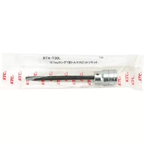 Ktc Long T-TorxBit Socket T45 12.7 mm Sq. Drive 132 mm Length, BT4-T45L