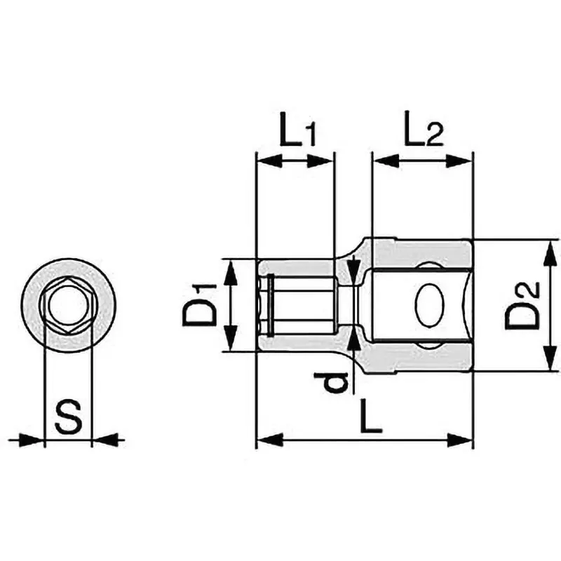 TONE Bit Holder Socket 12.7 mm, 4BT