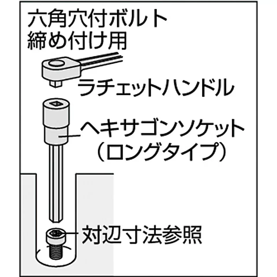 TONE Long Hexagon Socket 12.7 mm, 4H-05L