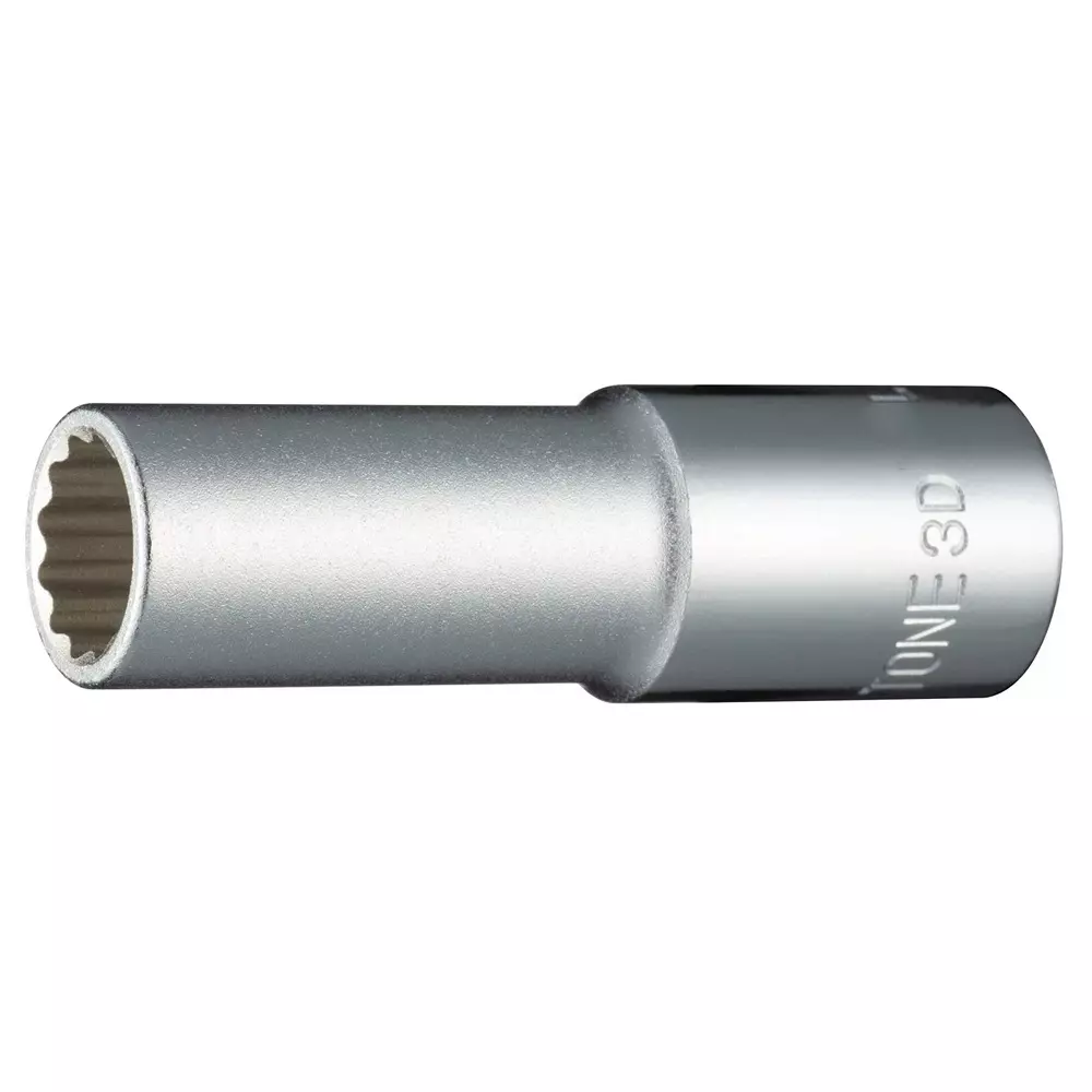 TONE Deep Socket 12 Angles 9.5 mm Square Size 10 mm Length and 8 mm Socket Size, HP3D-10L