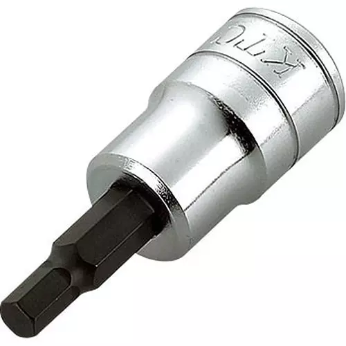 Ktc Short Hexagon Bit Socket 9.5 mm Sq. Drive, BT3-9/64S