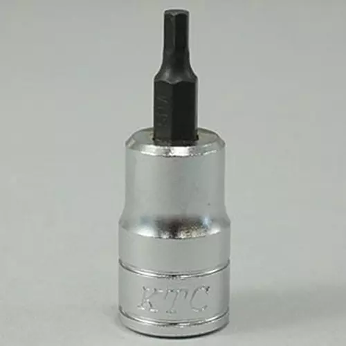 Ktc Short Hexagon Bit Socket 9.5 mm Sq. Drive, BT3-9/64S
