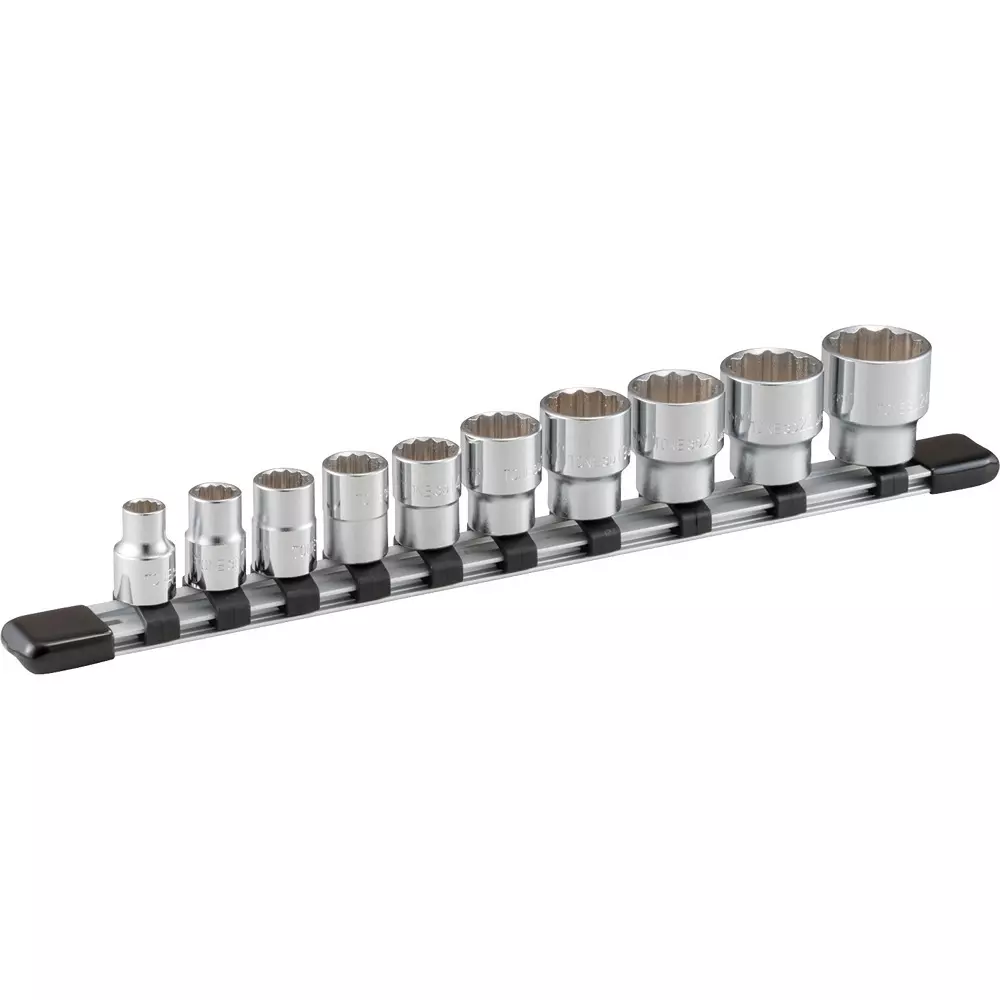 TONE Socket Set 12-Sided Type With Holder 9.5 mm, HD312A (12 Pcs Set)