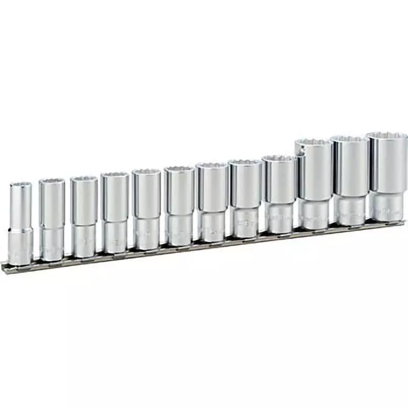 TONE Deep Socket Set 12 Squares, With Holder, HDL312A