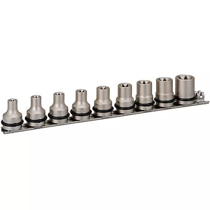TONE Impact Hex Robe Socket Set With Holder 4ATX-E08, E10, E11, E12, E14, E16, E18, E20, E24, HATXE409