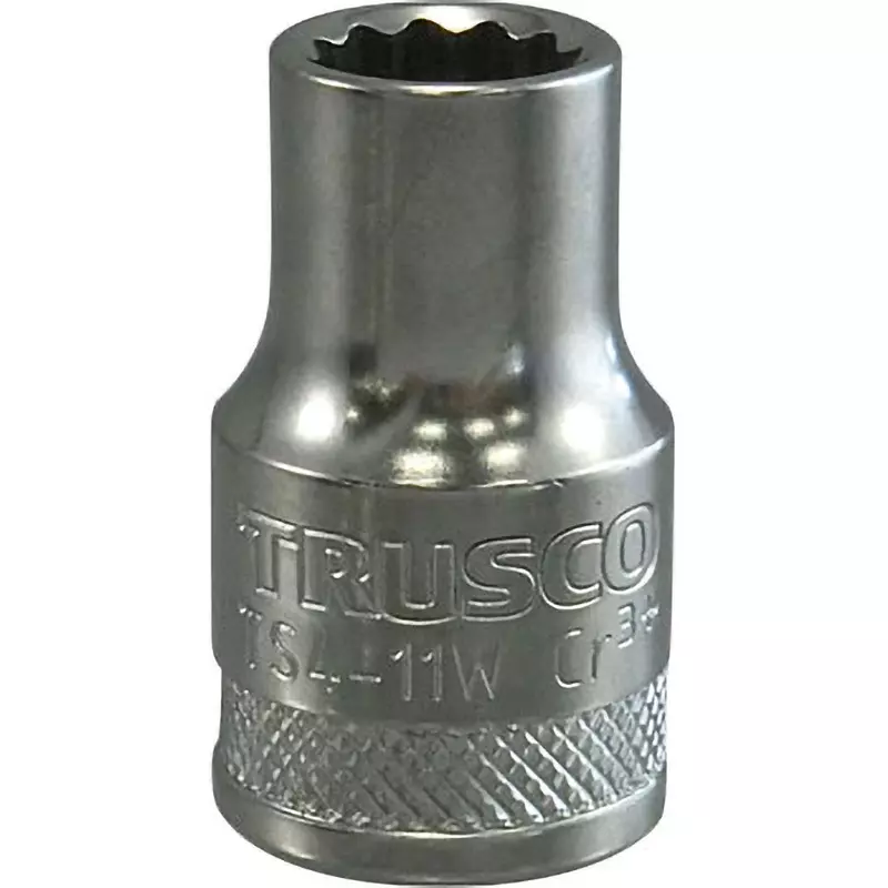 TRUSCO Socket Chrome Vanadium Steel 38 mm Overall Length, TS4-11W
