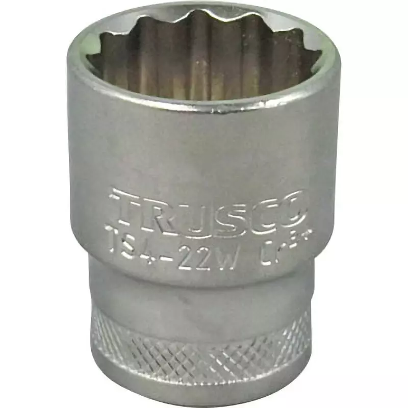 TRUSCO Socket Chrome Vanadium Steel 38 mm Overall Length, TS4-22W