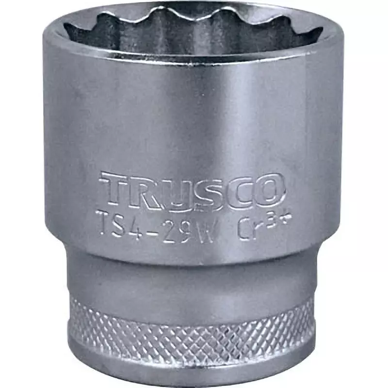 TRUSCO Socket Chrome Vanadium Steel 42 mm Overall Length, TS4-29W