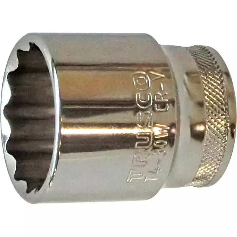 TRUSCO 12-Sided Socket Chromium Vanadium Steel, T4-30W