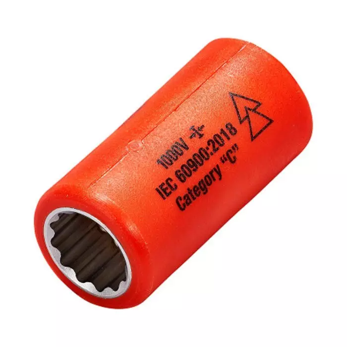 ITL 3/8 Inch Drive 20 mm Insulated Standard Socket 12 point VDE/1000 V 49 mm Overall Length, 1741