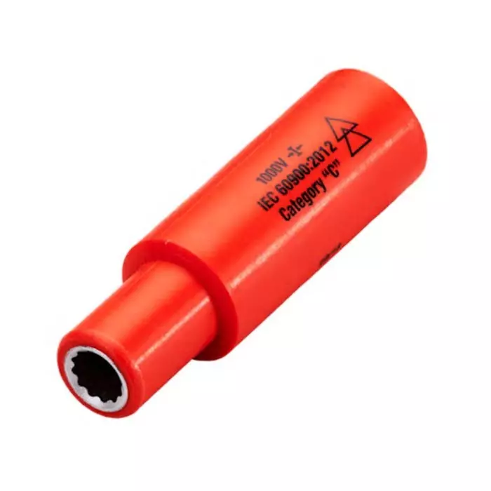 ITL 1/4 Inch Drive 6 mm Insulated Deep Socket 12 point VDE/1000 V 65 mm Overall Length, 7304