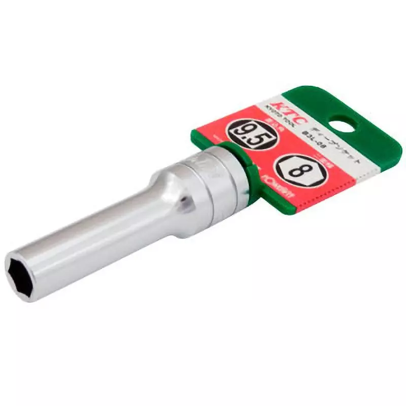 Ktc Hexagon Deep Socket 9.5 mm Sq. Drive, B3L-08