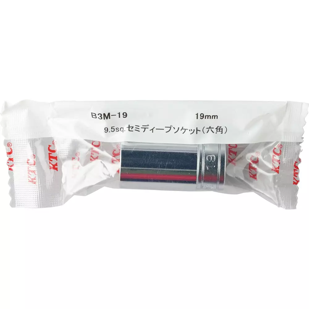 Ktc Hexagon Semi-Deep Socket 9.5 mm Sq. Drive, B3M-19