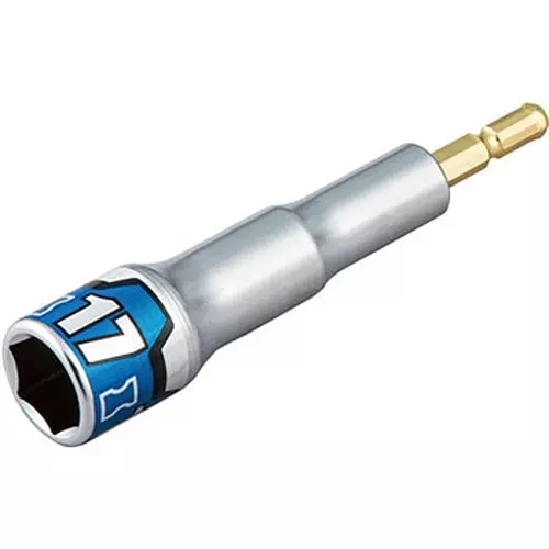 Ktc Impact Driver Socket Bit Adapter Type 17 mm 6.35 mm Sq. Drive, BZP63A-17