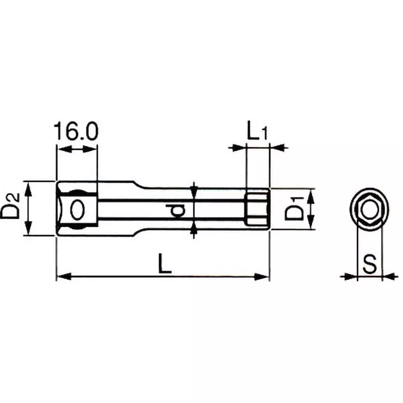 TONE Deep Socket 6 Corners 12.7mm, 4S-19L