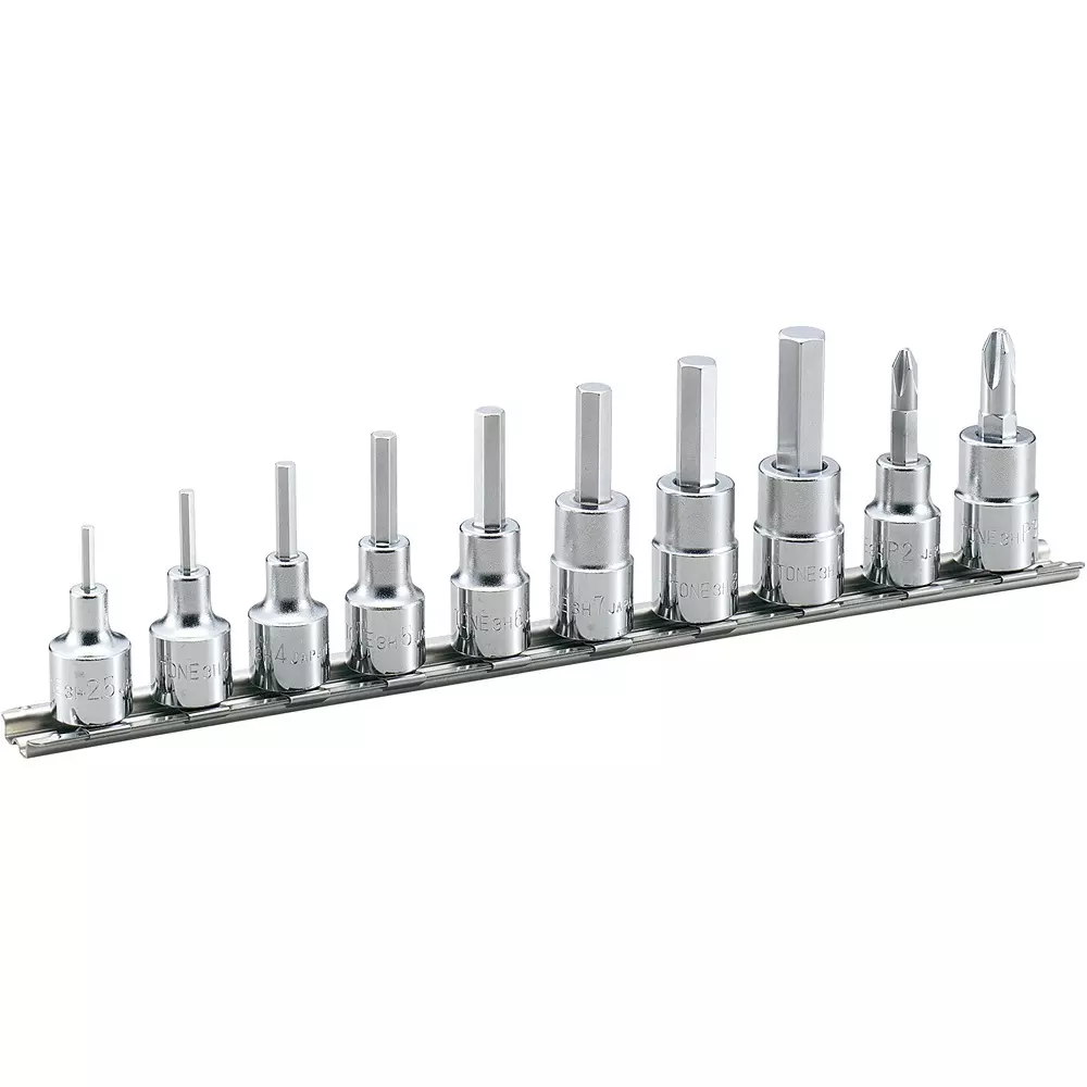TONE Hexagon Socket Set With Holder 9.5 mm, HH306 (6 Pcs Set)