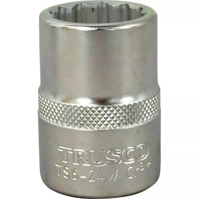TRUSCO Socket Chrome Vanadium Steel 51 mm Overall Length, TS6-24W