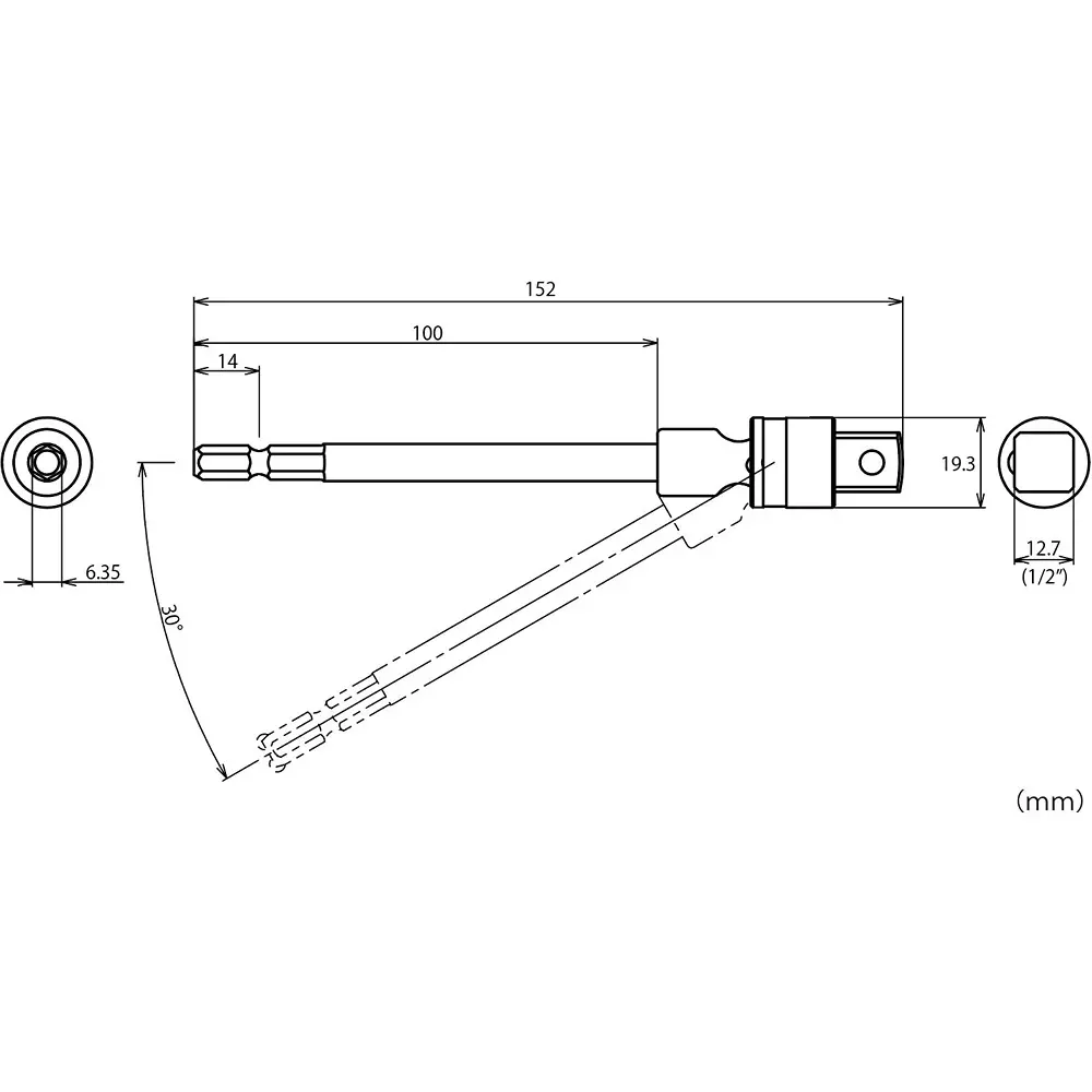 lobster-lobtex-power-drill-socket-152-mm-overall-length-dsual127