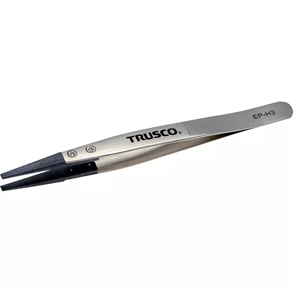 TRUSCO ESD Tip Tweezer 130 mm Overall Length, EP-H3