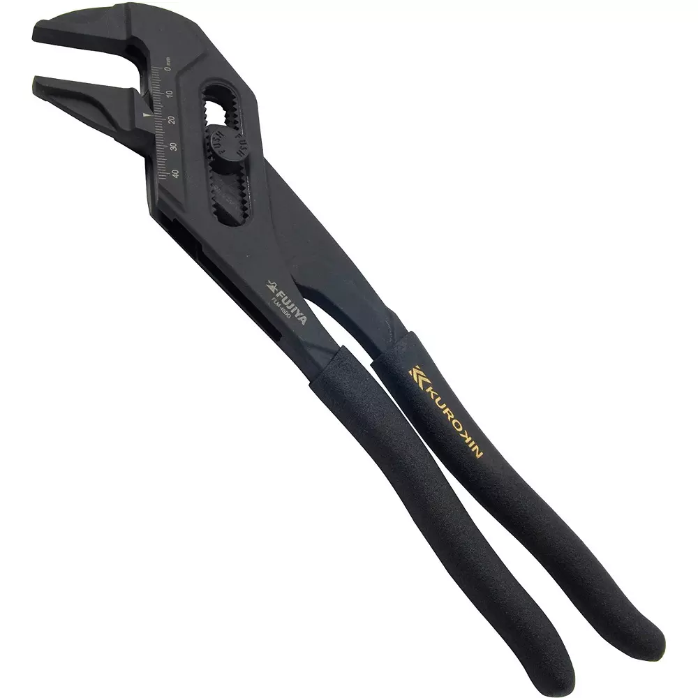 FUJIYA Kurokin Power Monkey Plier 45 mm Maximum Jaw Opening, FLM-45-BG
