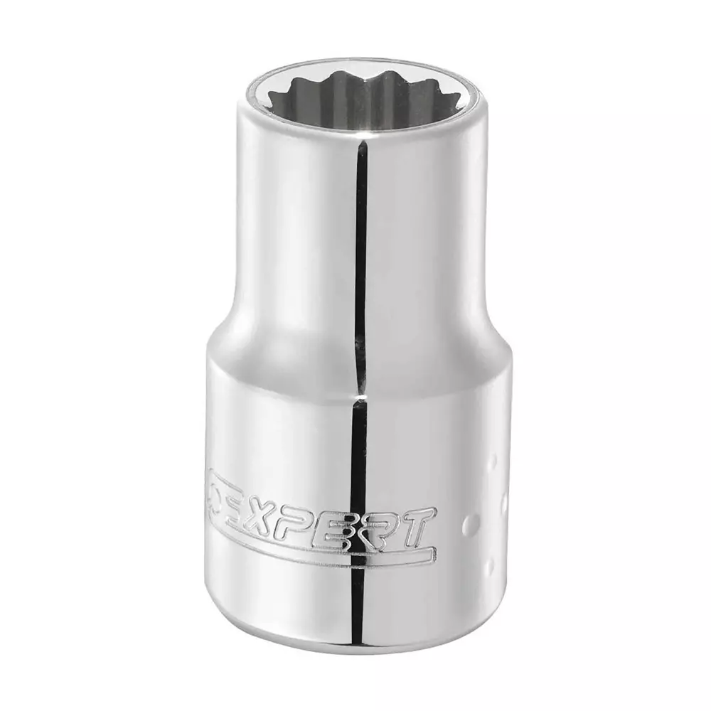 Facom 1/2 inch Drive 15mm Standard Socket, 12 point, 38 mm Overall Length, E117058