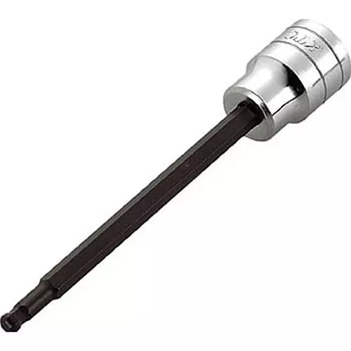 Ktc Long Ball Point Hexagon Bit Socket 12.7 mm Sq. Drive, BT4-08BPL