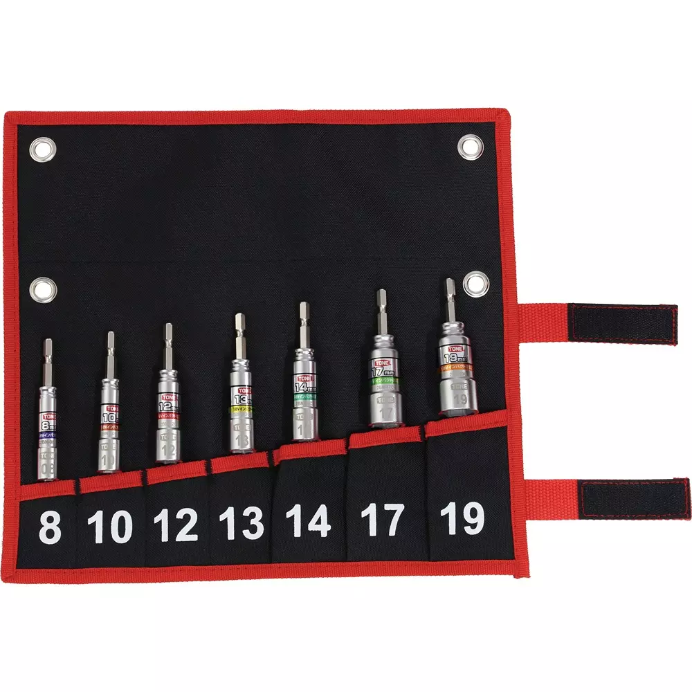 TONE Compact Socket Set For Electric Drills, 2BNC700