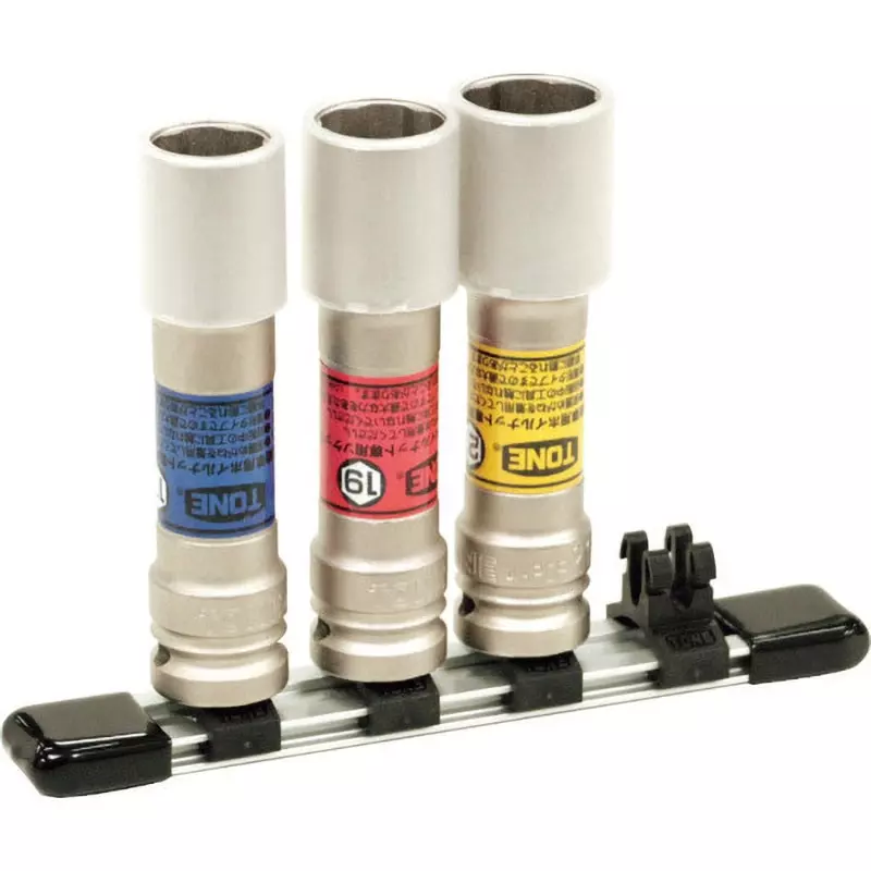 TONE Thin Long Wheel Nut Socket Drive 9.5 mm 9.5 mm, 3APQF-19LN