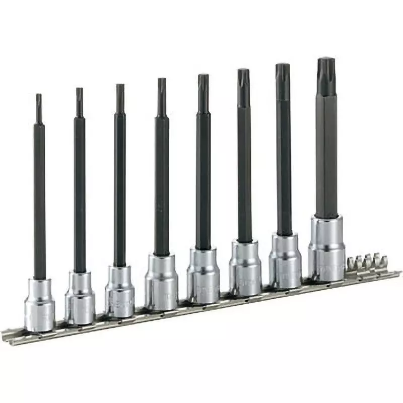 TONE Long Torx Socket Set With Strong Type Holder, HTX308L
