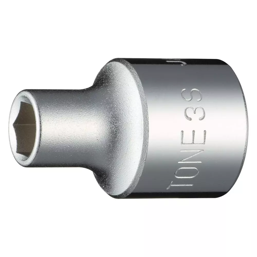TONE Socket 12 Angles 9.5 mm Square Drive and 7 mm Length, HP3S-07