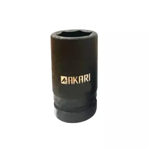 AKARI 32 mm Deep Impact Socket 1 inch Hex Drive 90 mm Length in Black Color, PNT-56