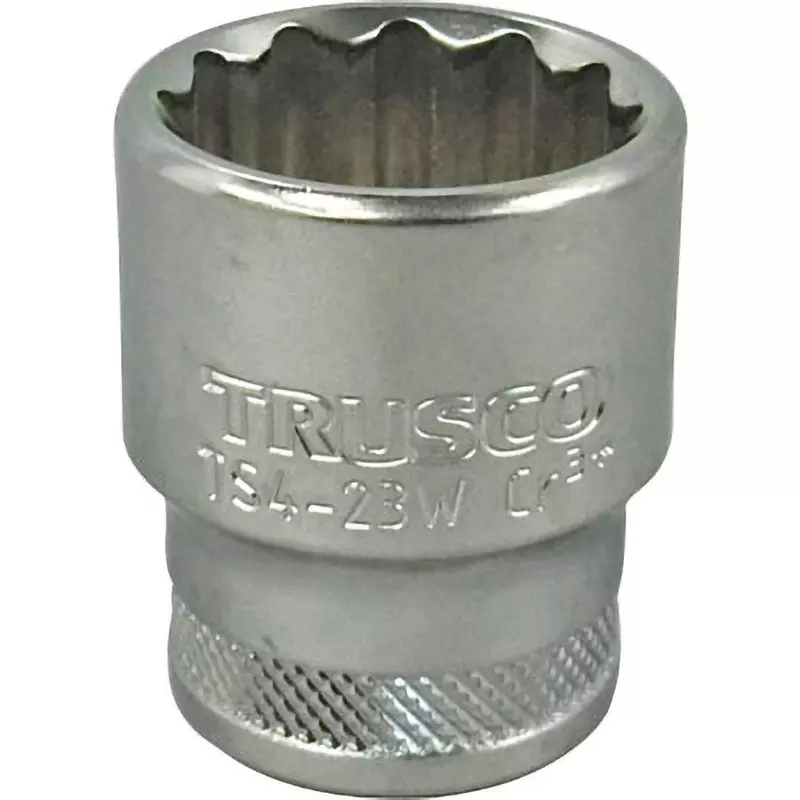 TRUSCO Socket Chrome Vanadium Steel 38 mm Overall Length, TS4-23W