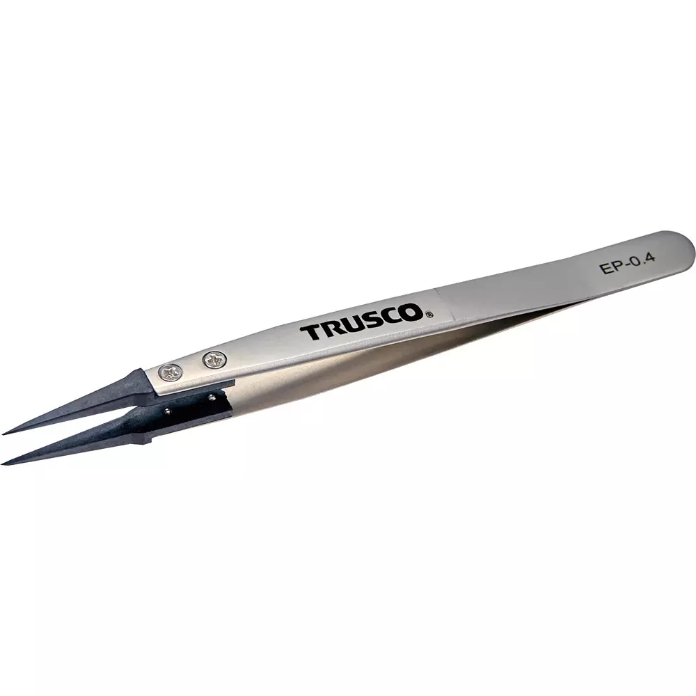 TRUSCO ESD Tip Tweezer 130 mm Overall Length, EP-0.4