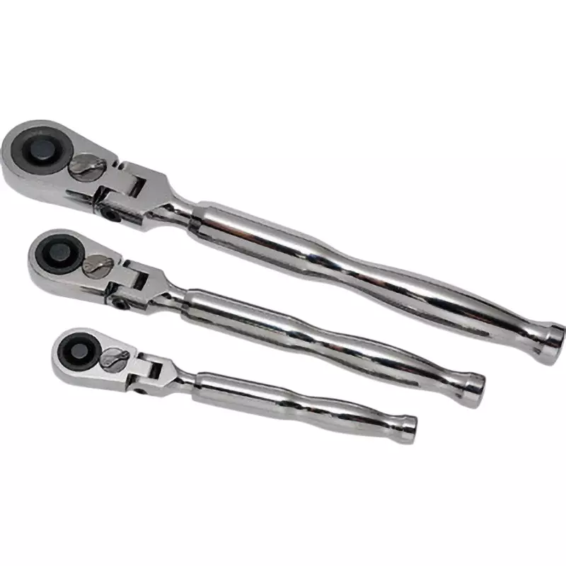 TRUSCO Handle Rotation Swing Ratchet Handle Convex 6.35 mm Square Drive,TFRH2-SP