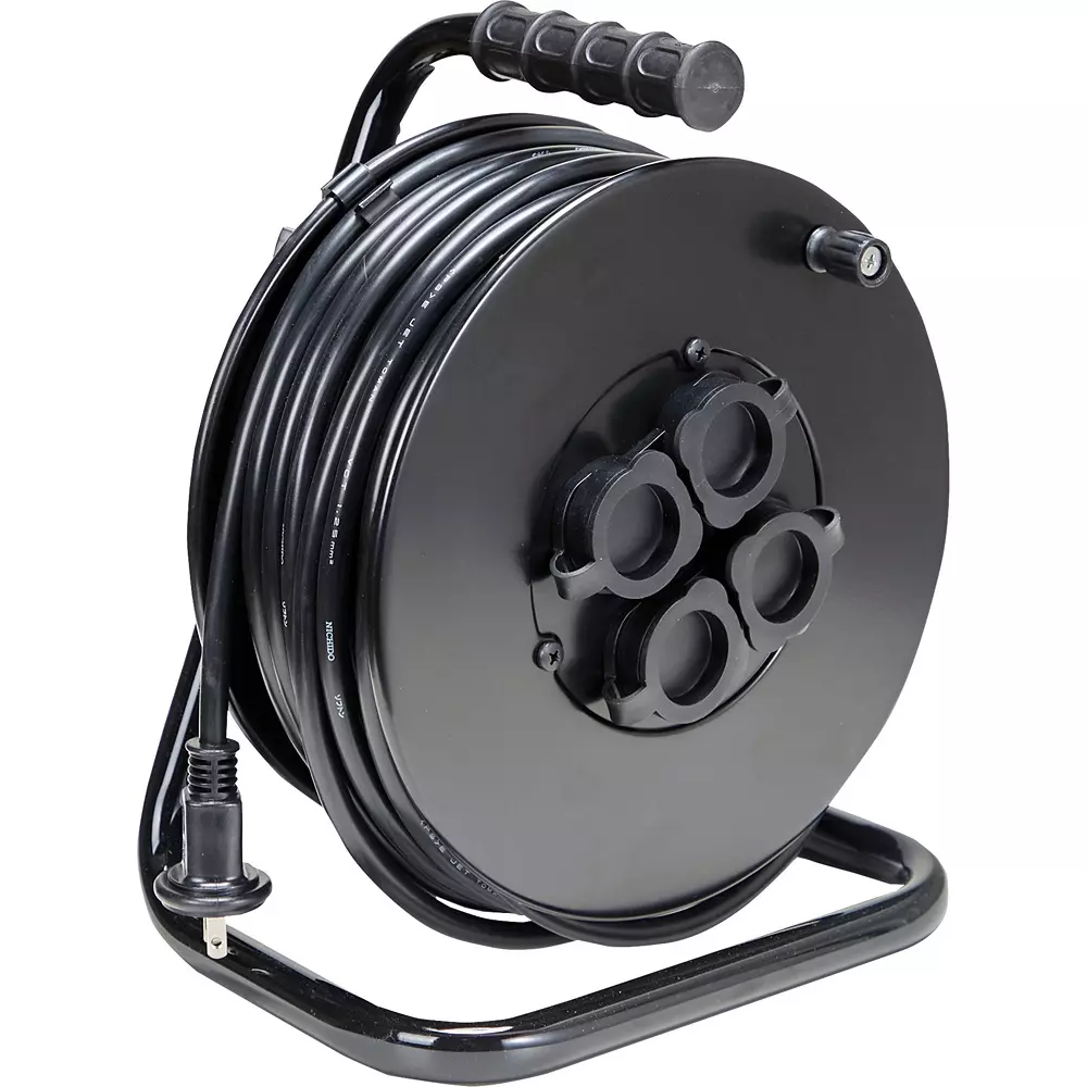 TRUSCO Standard Outdoor Drum Reel Black, ODL-30MBK