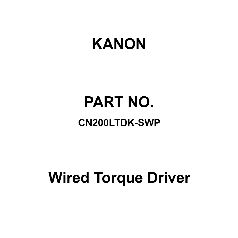 Kanon Wired Torque Driver 157 mm Overall Length, CN300LTDK-SWP