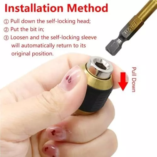 generic-self-locking-drill-bit-holder-60-mm-and-635-mm-14-inch-hex-shank-extension-rod-quick-release-chuck-adapter-for-power-drill-tool